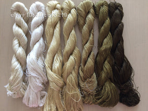 7bundles 100%real mulberry silk,hand-dyed embroidery silk floss/thread N18