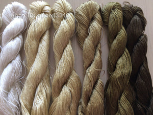 7bundles 100%real mulberry silk,hand-dyed embroidery silk floss/thread N18