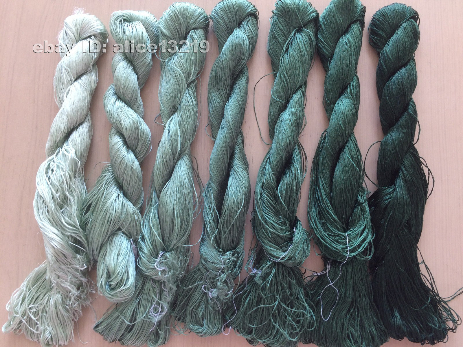 7bundles 100%real mulberry silk,hand-dyed embroidery silk floss/thread N19