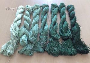 7bundles 100%real mulberry silk,hand-dyed embroidery silk floss/thread N19