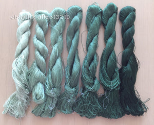 7bundles 100%real mulberry silk,hand-dyed embroidery silk floss/thread N19