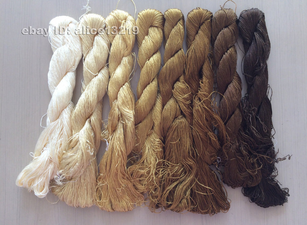 8bundles 100%real mulberry silk,hand-dyed embroidery silk floss/thread N21
