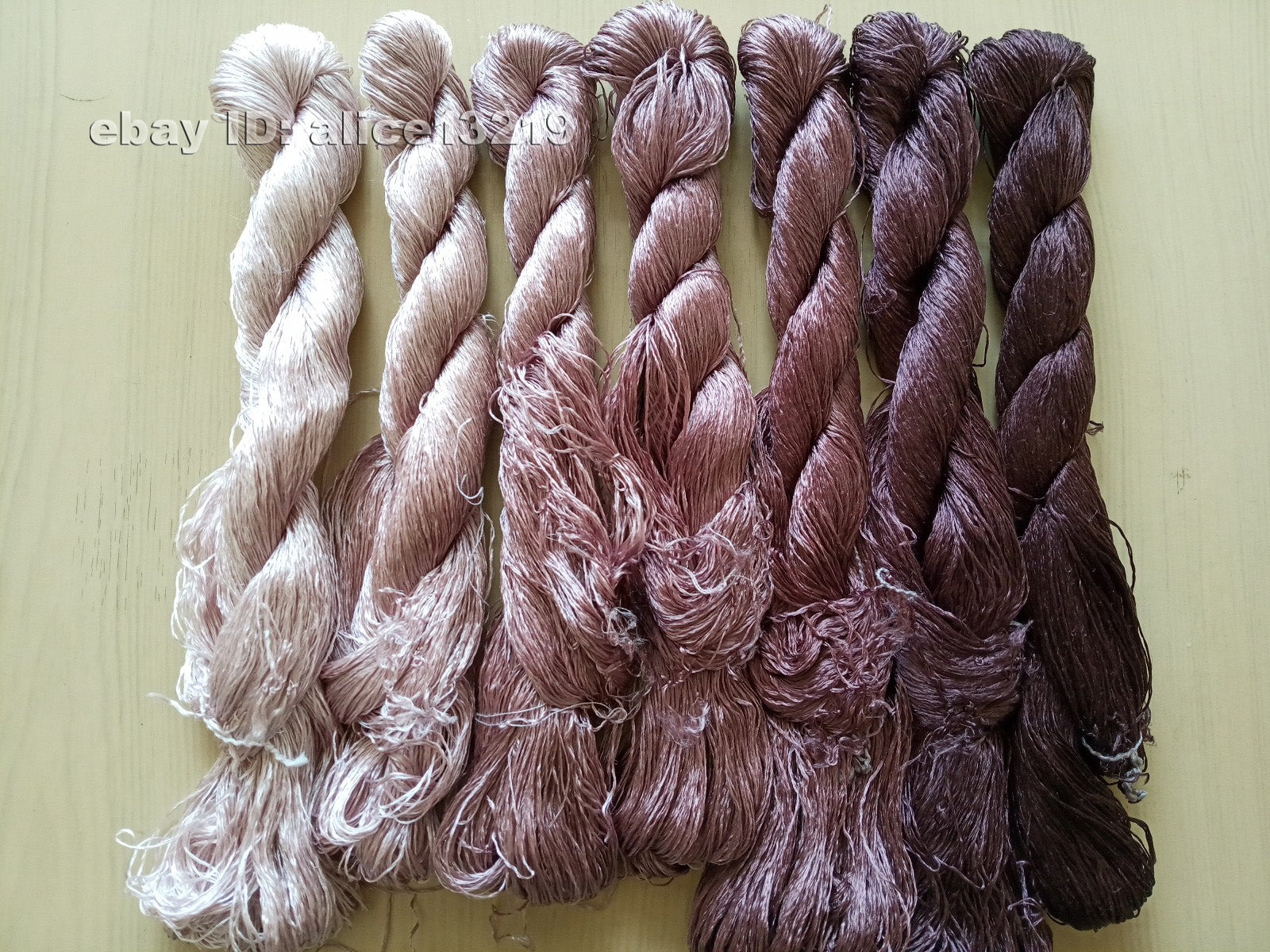 7bundles 100%real mulberry silk,hand-dyed embroidery silk floss/thread N23