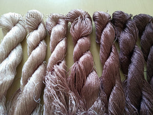 7bundles 100%real mulberry silk,hand-dyed embroidery silk floss/thread N23