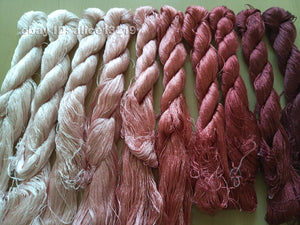 10bundles 100%real mulberry silk,hand-dyed embroidery silk floss/thread N24