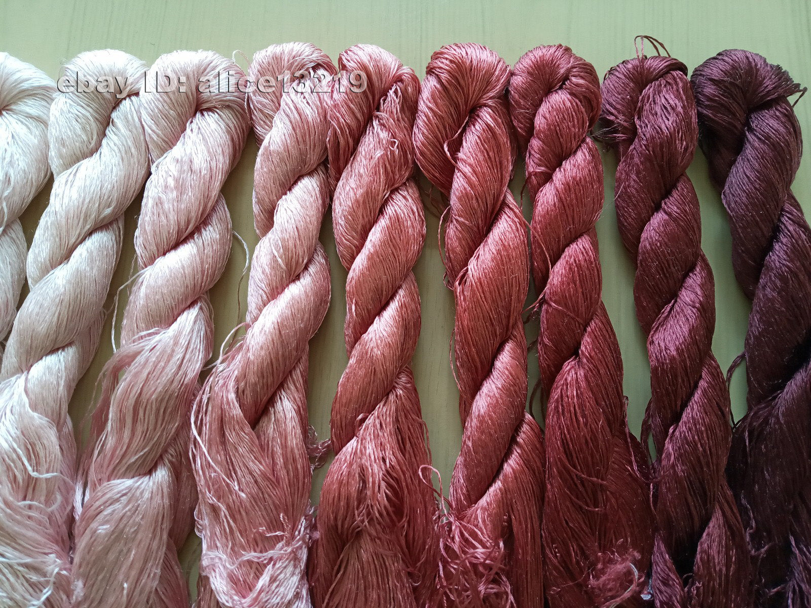 10bundles 100%real mulberry silk,hand-dyed embroidery silk floss/thread N24