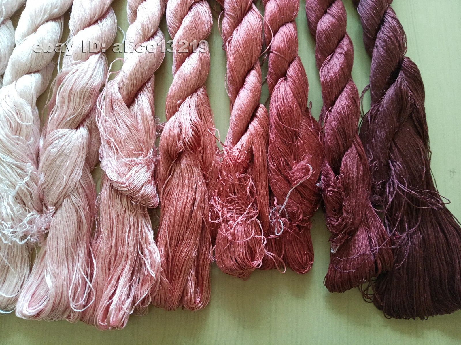 10bundles 100%real mulberry silk,hand-dyed embroidery silk floss/thread N24