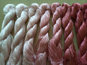 10bundles 100%real mulberry silk,hand-dyed embroidery silk floss/thread N24