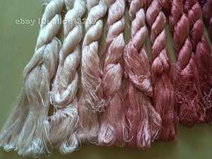 10bundles 100%real mulberry silk,hand-dyed embroidery silk floss/thread N24