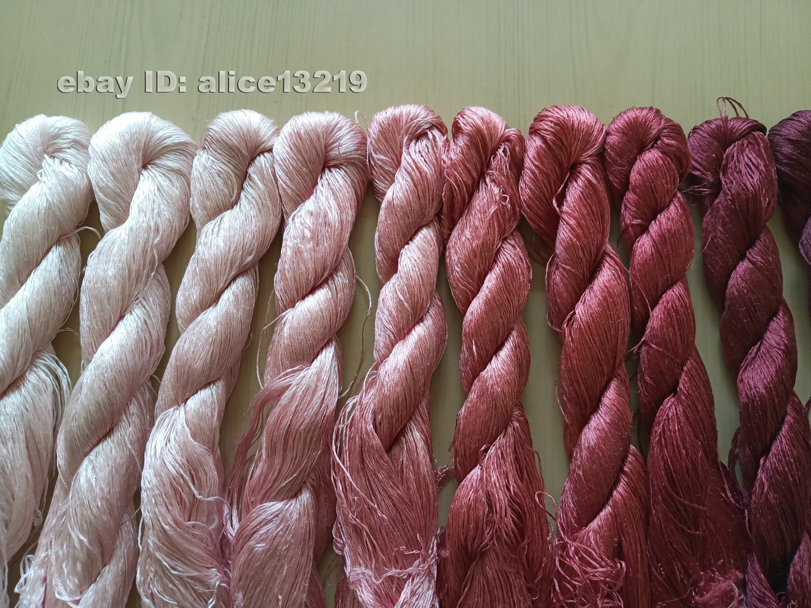 10bundles 100%real mulberry silk,hand-dyed embroidery silk floss/thread N24