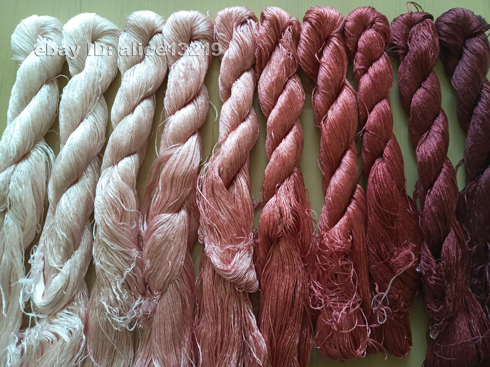 10bundles 100%real mulberry silk,hand-dyed embroidery silk floss/thread N24