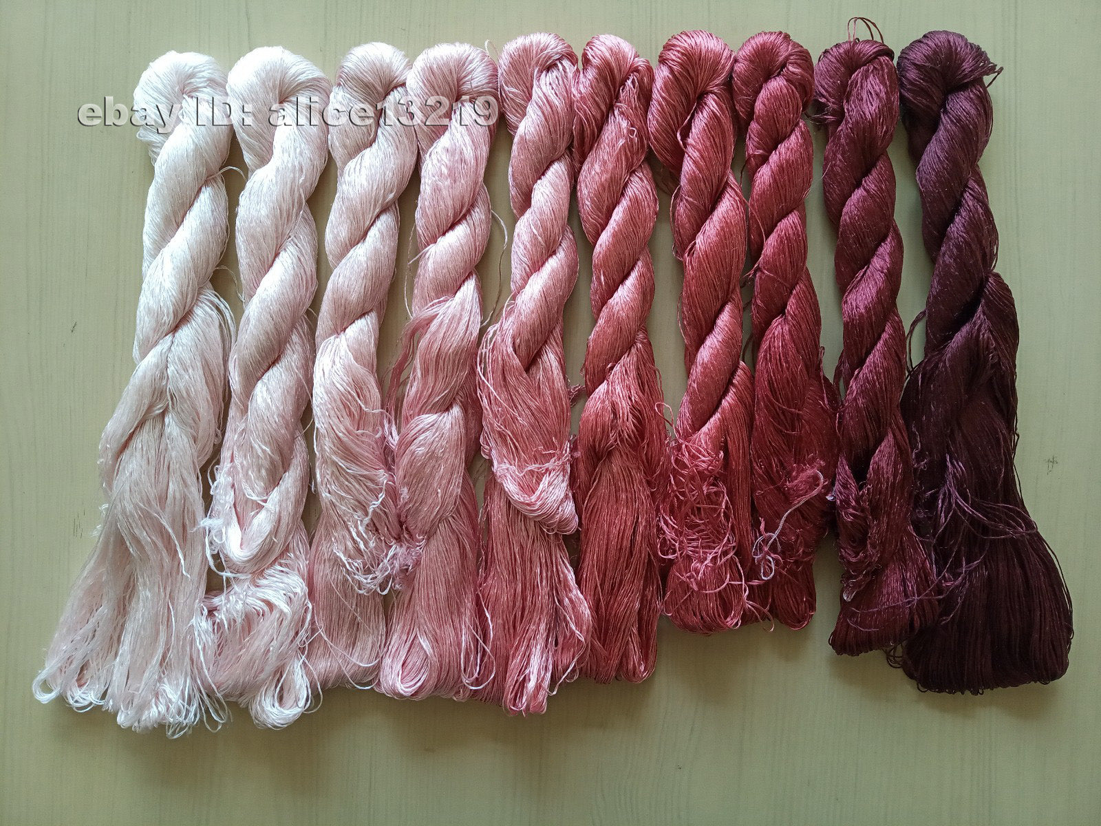 10bundles 100%real mulberry silk,hand-dyed embroidery silk floss/thread N24