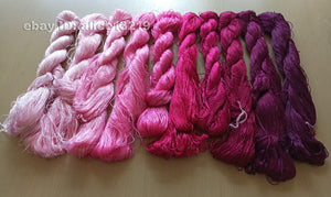 10bundles 100%real mulberry silk,hand-dyed embroidery silk floss/thread N25