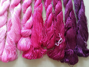 10bundles 100%real mulberry silk,hand-dyed embroidery silk floss/thread N25