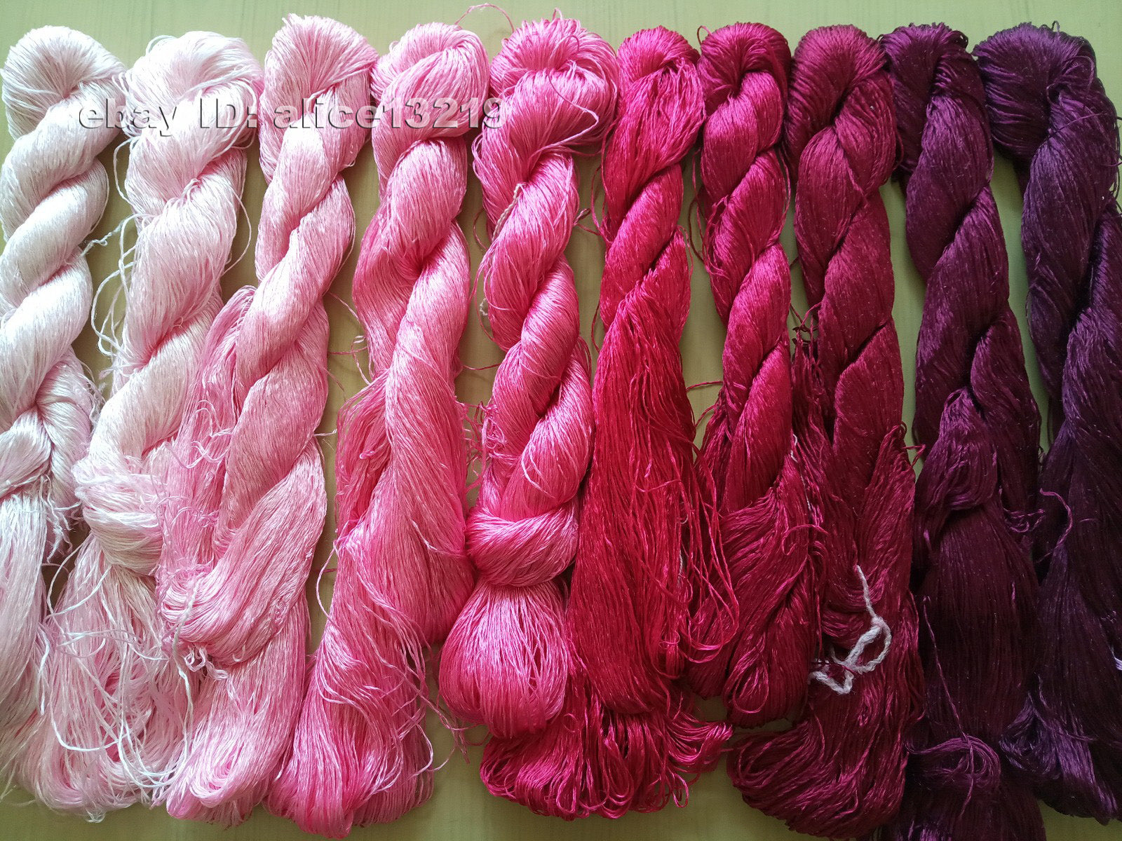 10bundles 100%real mulberry silk,hand-dyed embroidery silk floss/thread N25