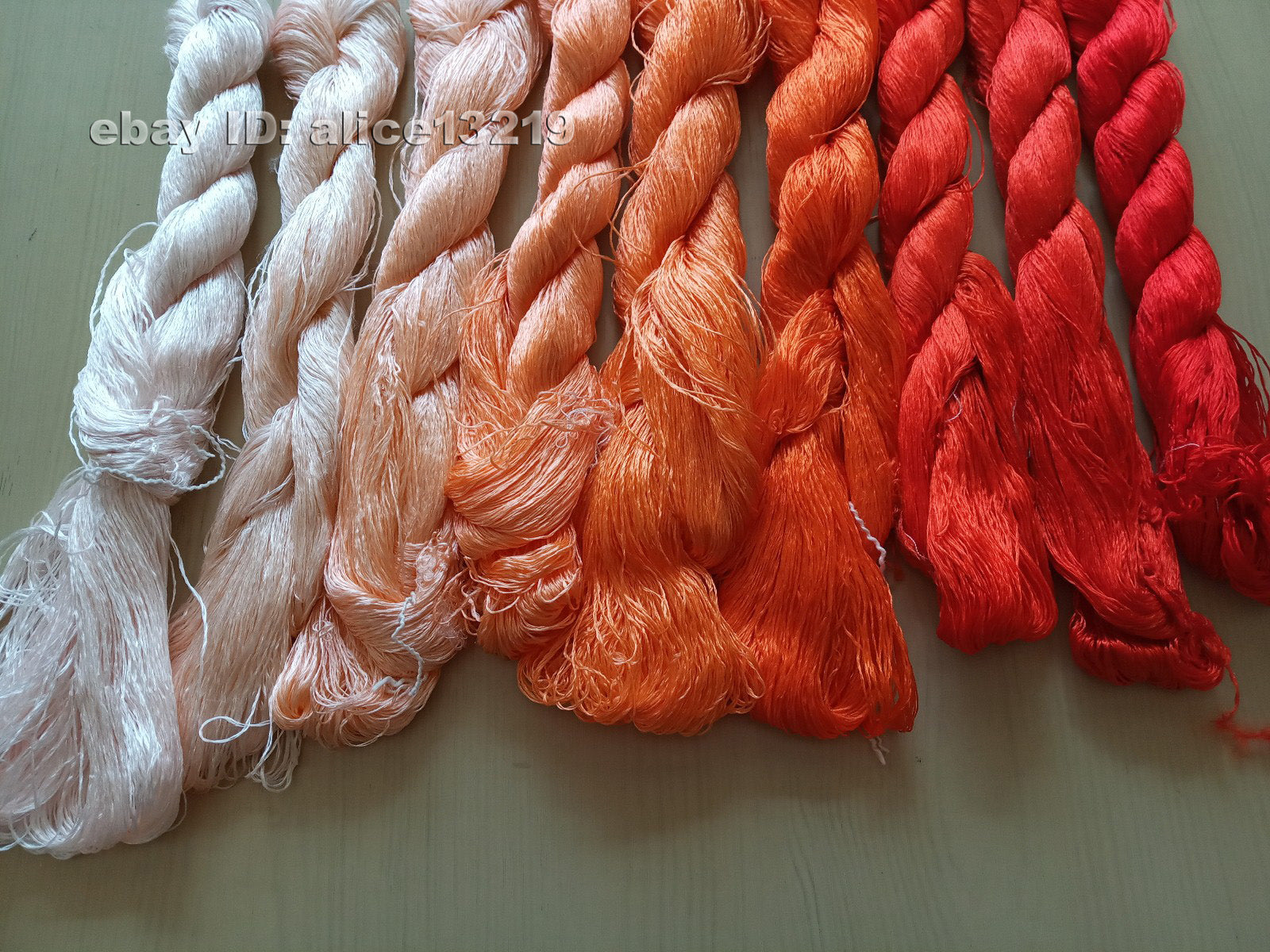 9bundles 100%real mulberry silk,hand-dyed embroidery silk floss/thread N26