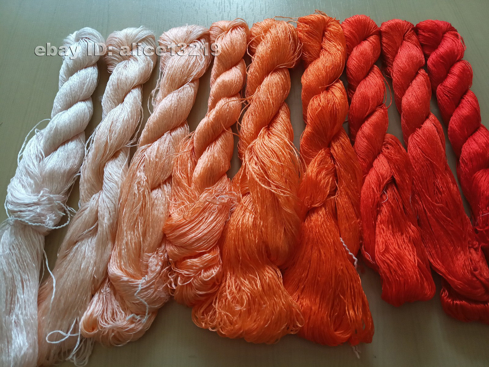 9bundles 100%real mulberry silk,hand-dyed embroidery silk floss/thread N26