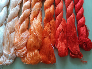 9bundles 100%real mulberry silk,hand-dyed embroidery silk floss/thread N26