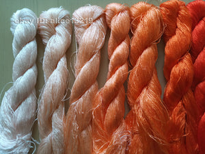 9bundles 100%real mulberry silk,hand-dyed embroidery silk floss/thread N26