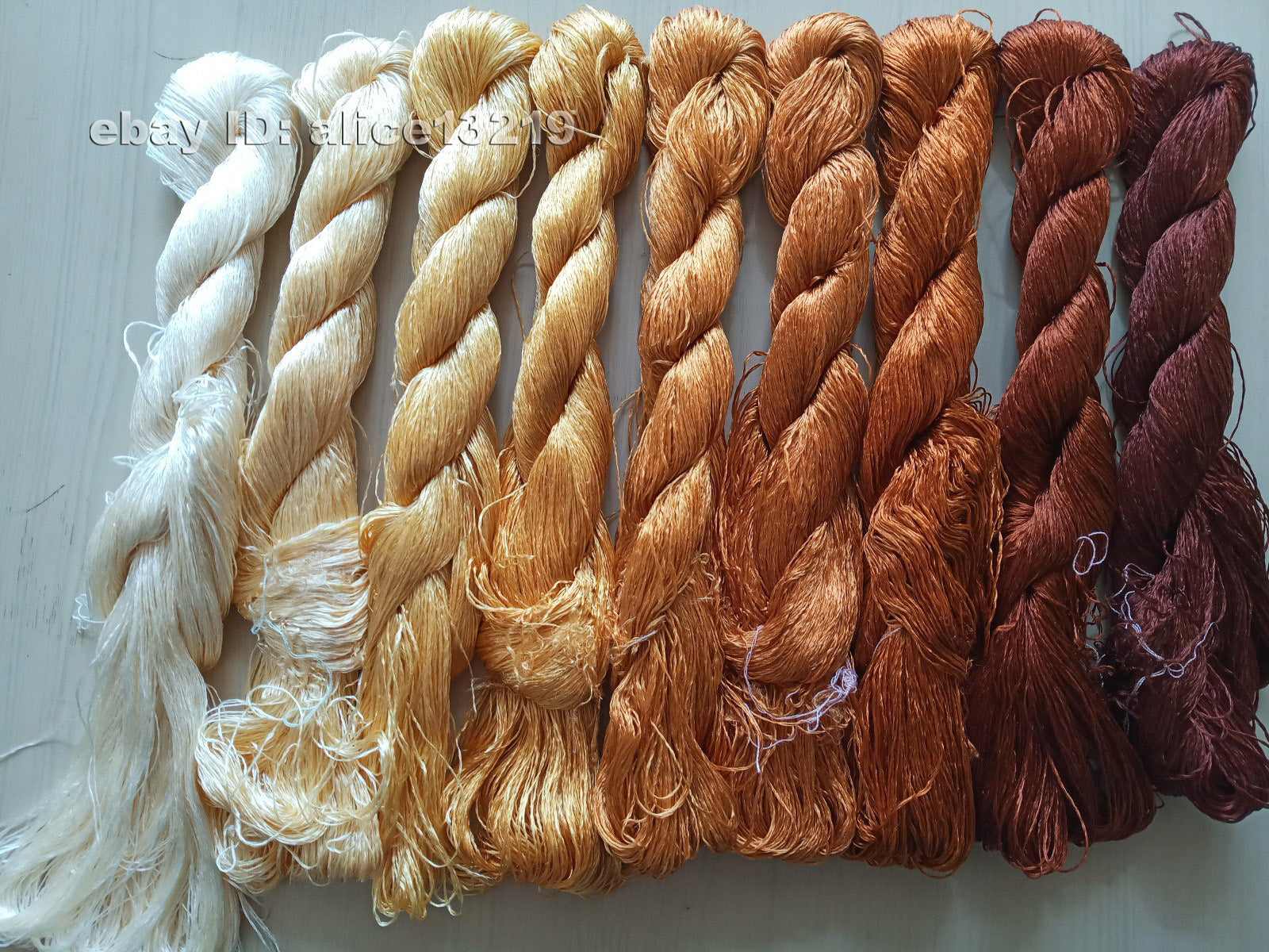 9bundles 100%real mulberry silk,hand-dyed embroidery silk floss/thread N27