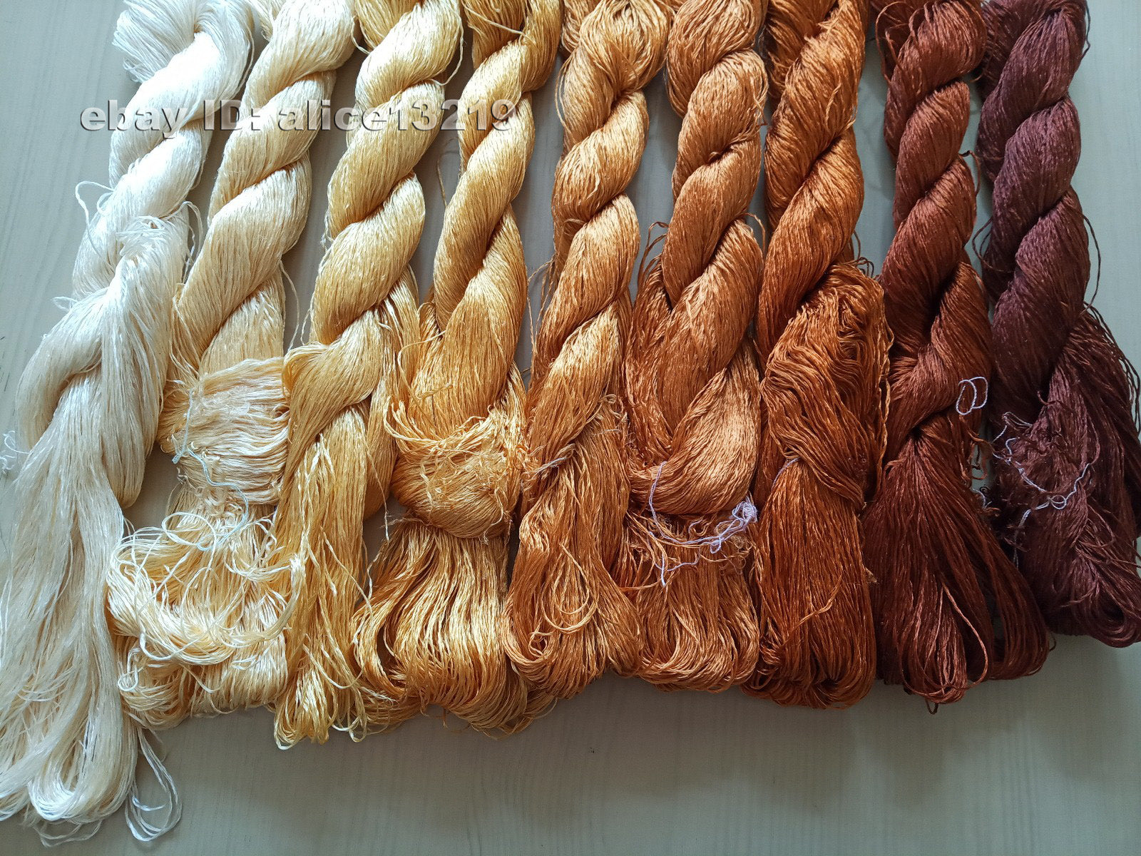 9bundles 100%real mulberry silk,hand-dyed embroidery silk floss/thread N27