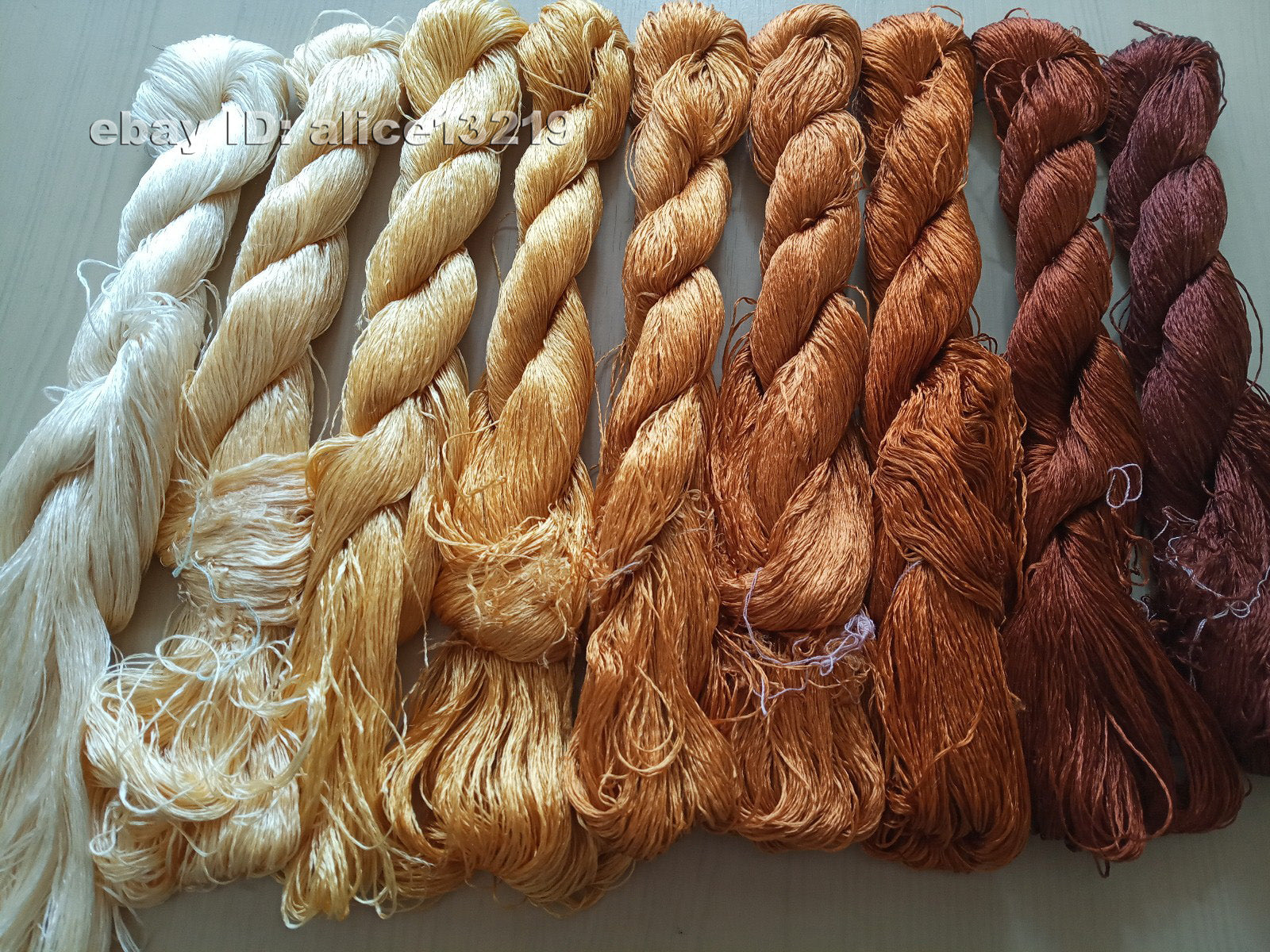 9bundles 100%real mulberry silk,hand-dyed embroidery silk floss/thread N27