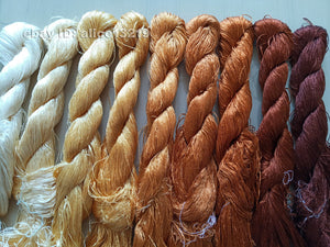 9bundles 100%real mulberry silk,hand-dyed embroidery silk floss/thread N27