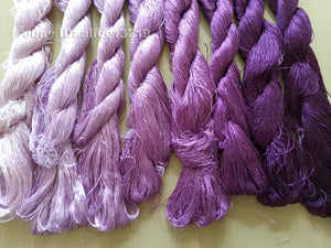 8bundles 100%real mulberry silk,hand-dyed embroidery silk floss/thread N28