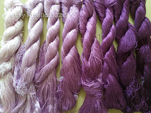 8bundles 100%real mulberry silk,hand-dyed embroidery silk floss/thread N28