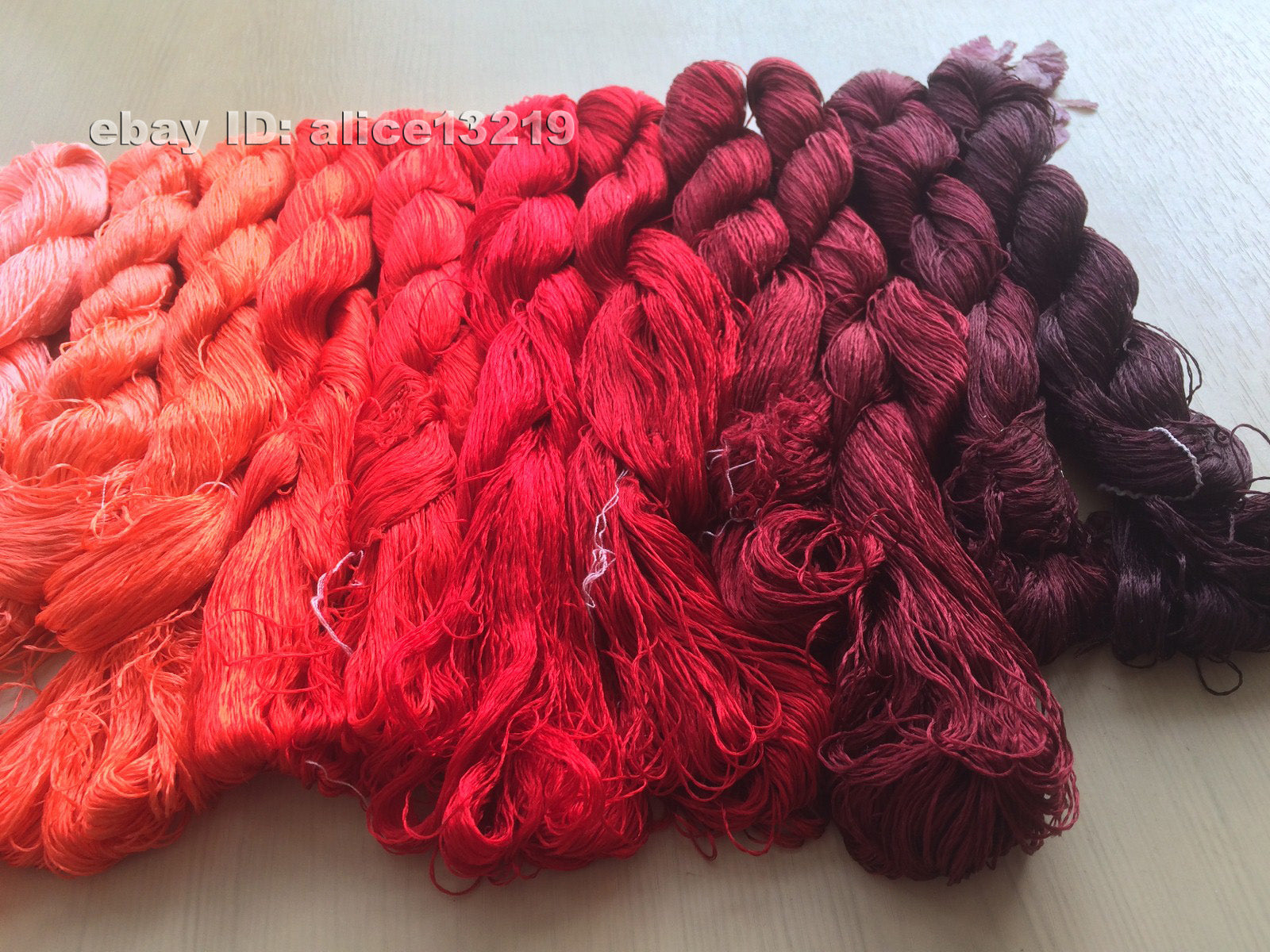 13bundle 100%real mulberry silk,hand-dyed embroidery silk floss/thread N3