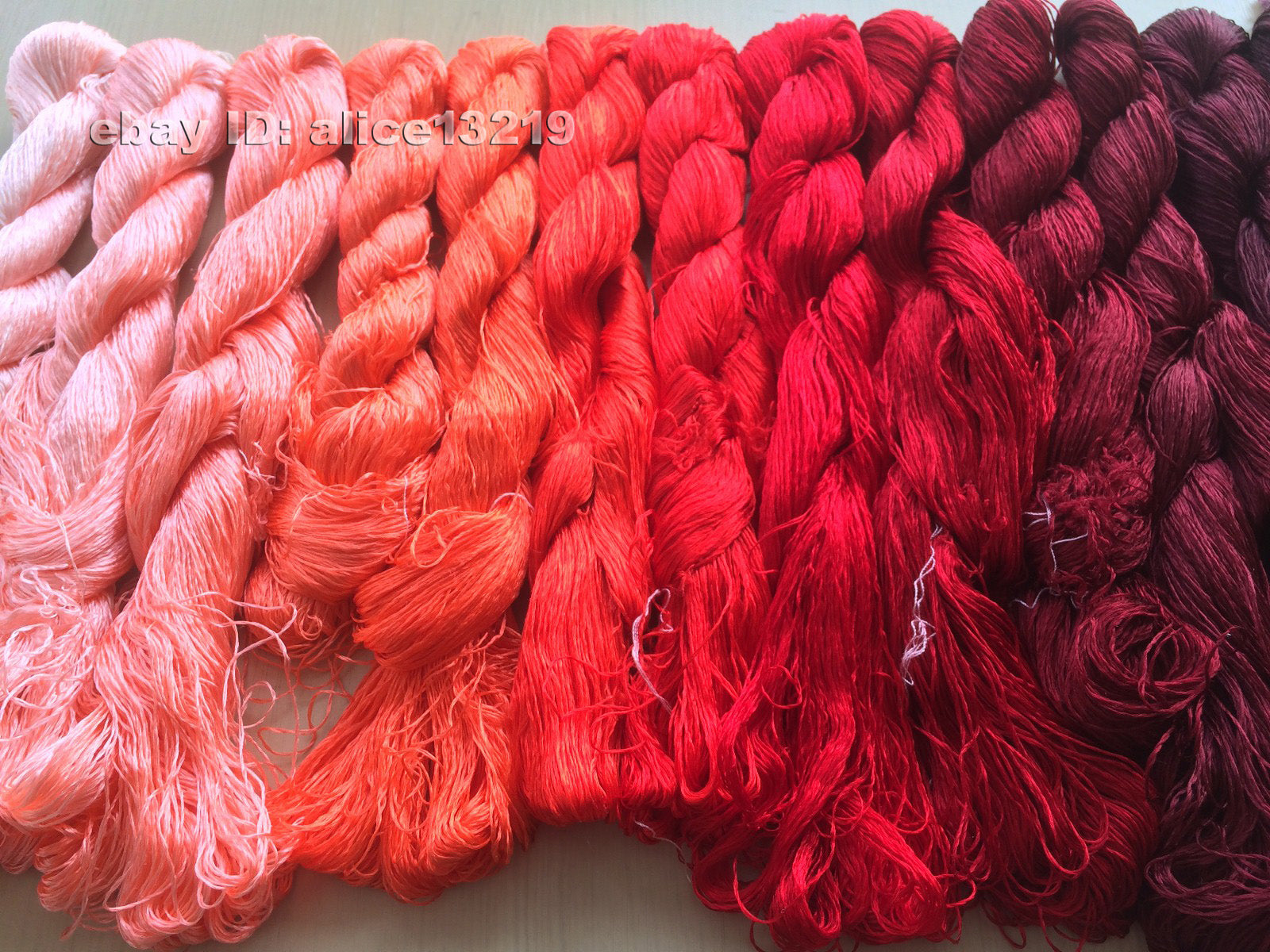 13bundle 100%real mulberry silk,hand-dyed embroidery silk floss/thread N3