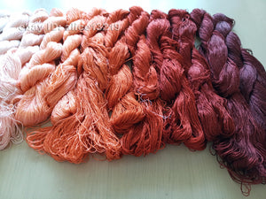 13bundles 100%real mulberry silk,hand-dyed embroidery silk floss/thread N30