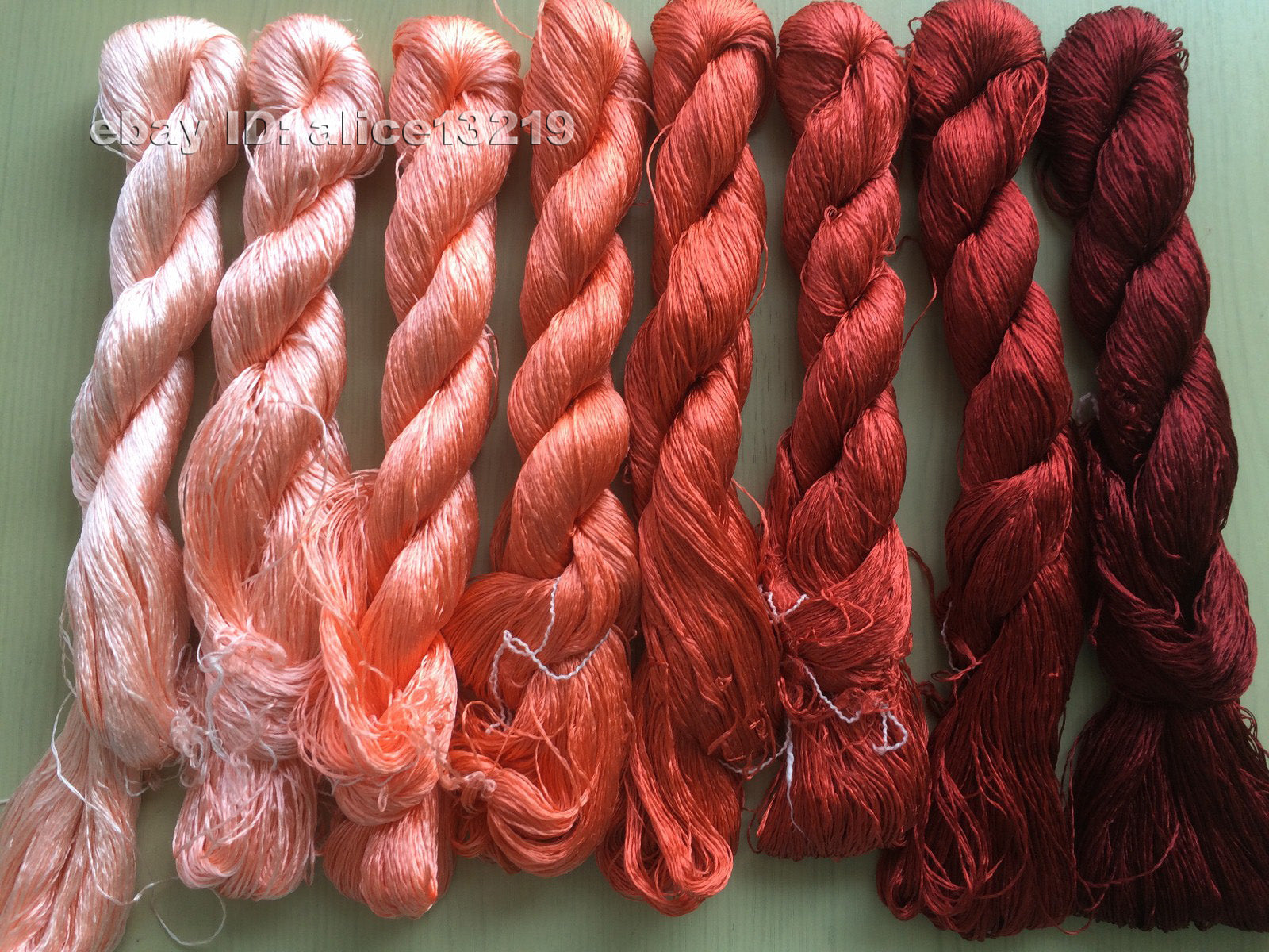 8bundles 100%real mulberry silk,hand-dyed embroidery silk floss/thread N33