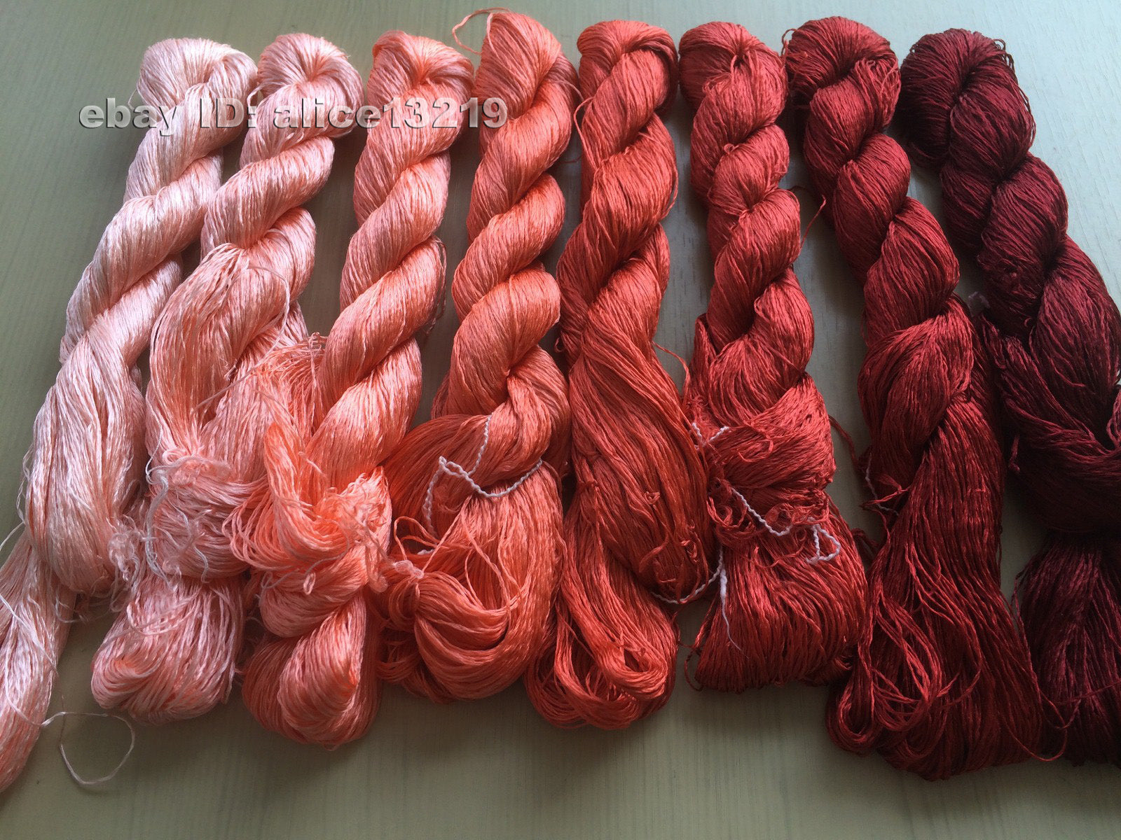 8bundles 100%real mulberry silk,hand-dyed embroidery silk floss/thread N33