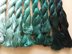 9bundles 100%real mulberry silk,hand-dyed embroidery silk floss/thread N34