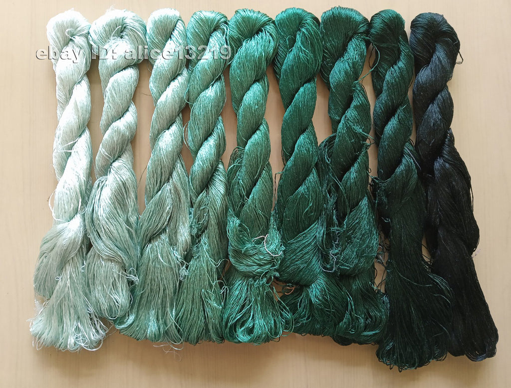 9bundles 100%real mulberry silk,hand-dyed embroidery silk floss/thread N34