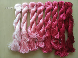 8bundles 100%real mulberry silk,hand-dyed embroidery silk floss/thread N35