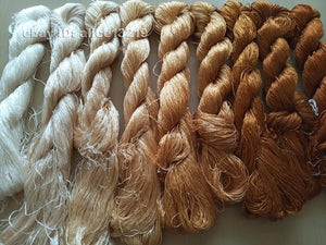 9bundles 100%real mulberry silk,hand-dyed embroidery silk floss/thread N36