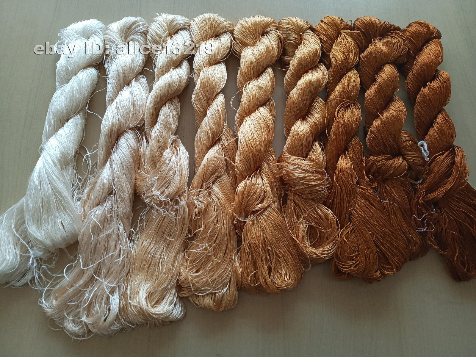 9bundles 100%real mulberry silk,hand-dyed embroidery silk floss/thread N36