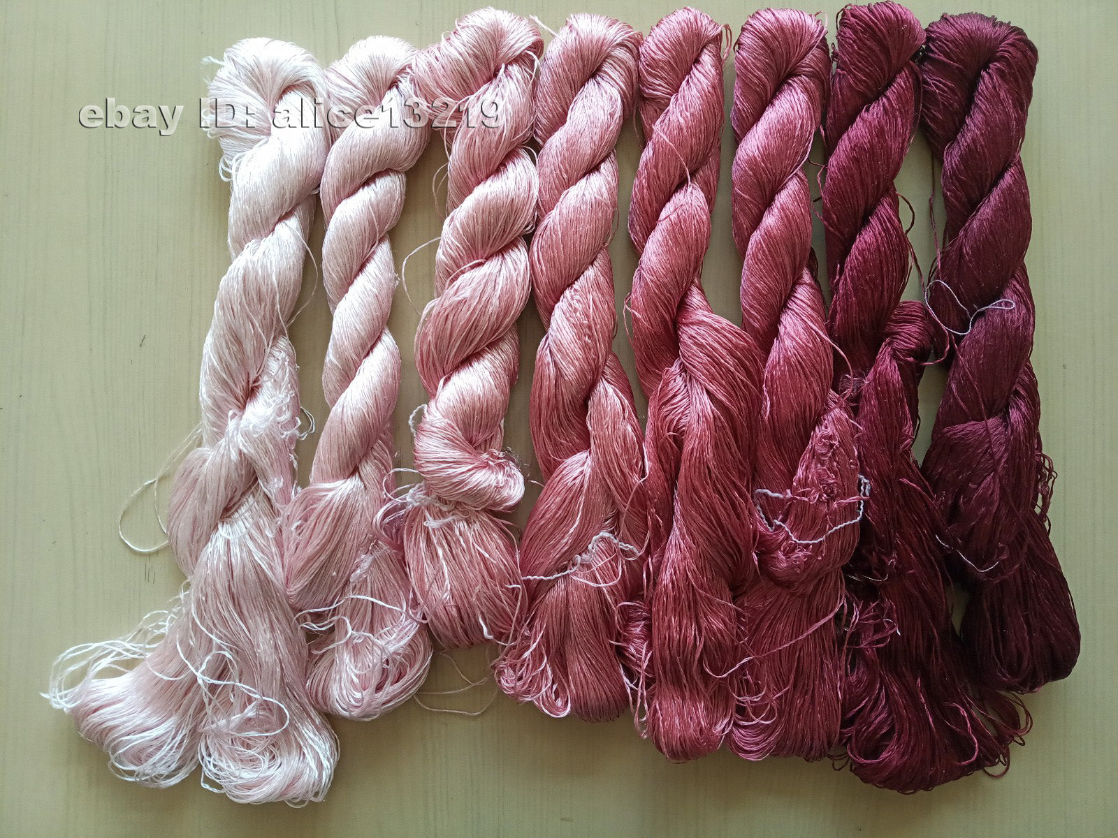 8bundles 100%real mulberry silk,hand-dyed embroidery silk floss/thread N37