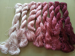 8bundles 100%real mulberry silk,hand-dyed embroidery silk floss/thread N37