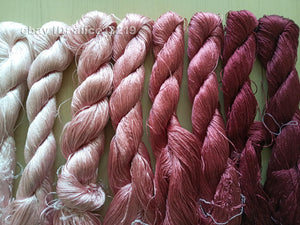 8bundles 100%real mulberry silk,hand-dyed embroidery silk floss/thread N37