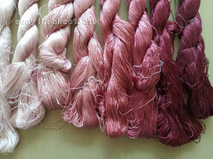 8bundles 100%real mulberry silk,hand-dyed embroidery silk floss/thread N37