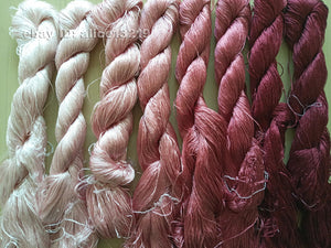 8bundles 100%real mulberry silk,hand-dyed embroidery silk floss/thread N37