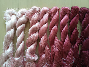 8bundles 100%real mulberry silk,hand-dyed embroidery silk floss/thread N37