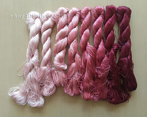 8bundles 100%real mulberry silk,hand-dyed embroidery silk floss/thread N37