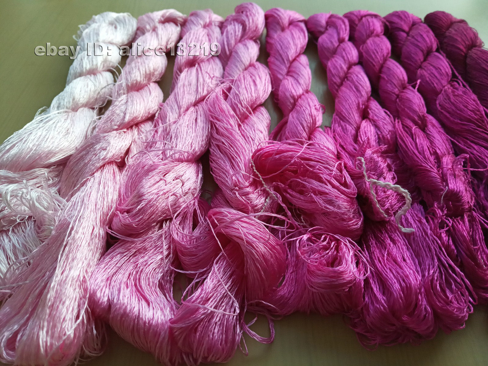 9bundles 100%real mulberry silk,hand-dyed embroidery silk floss/thread N38