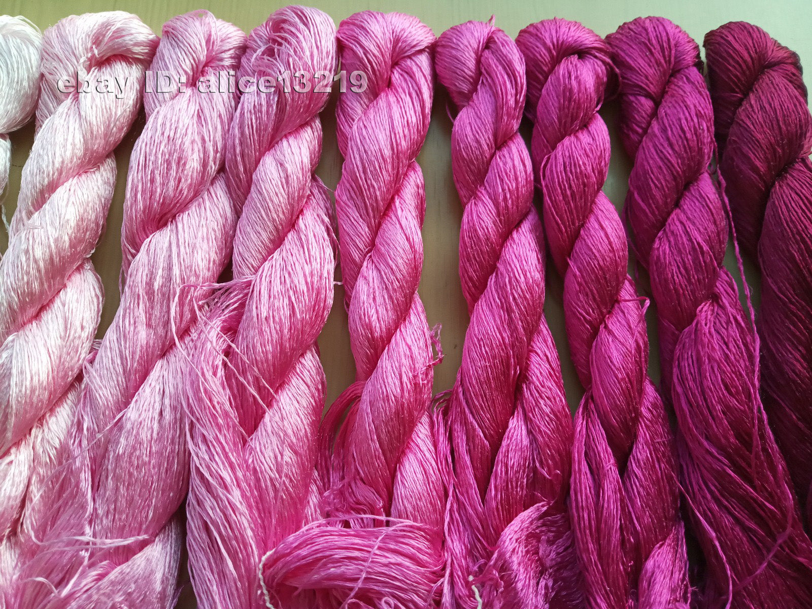 9bundles 100%real mulberry silk,hand-dyed embroidery silk floss/thread N38