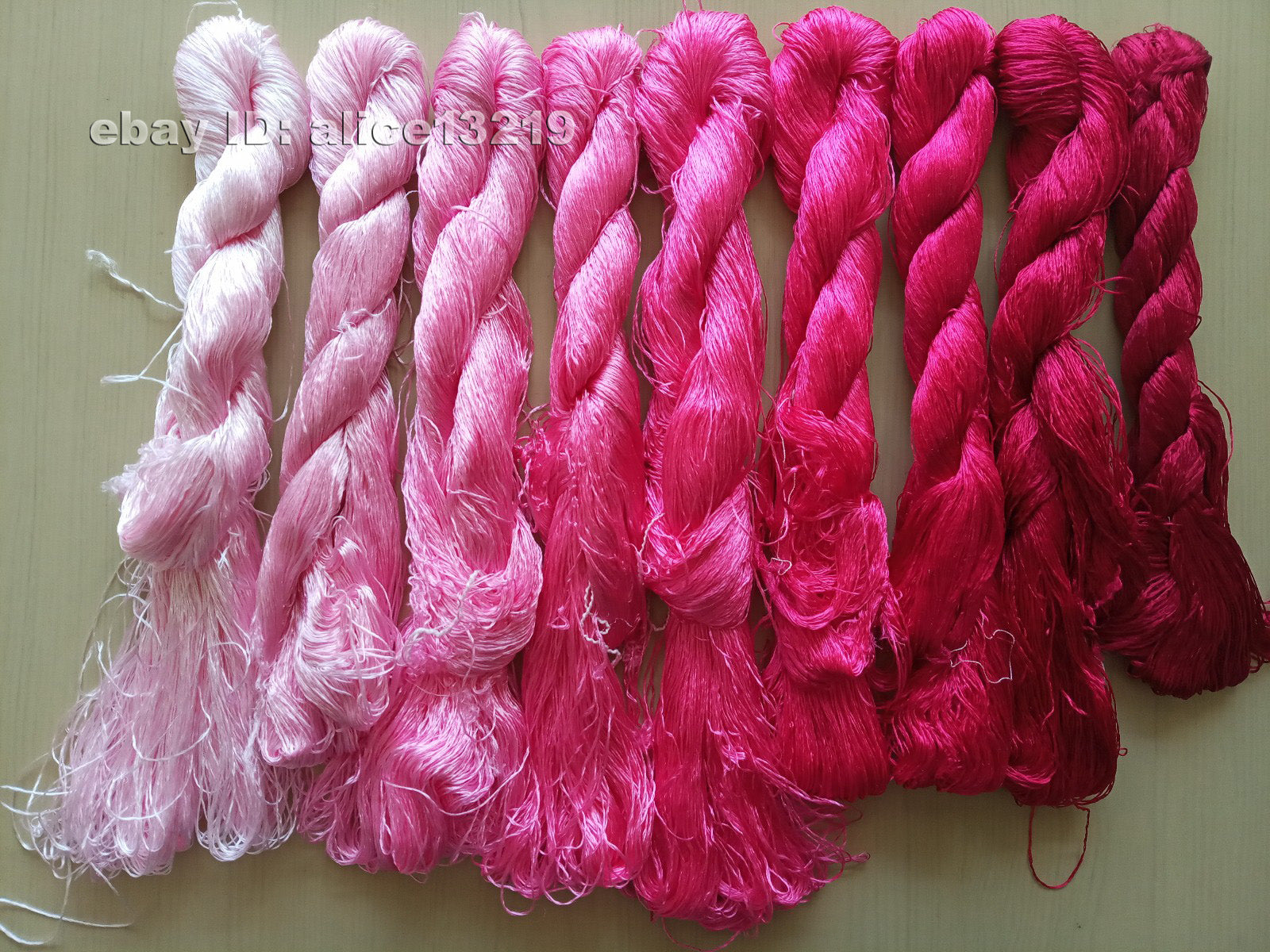 9bundles 100%real mulberry silk,hand-dyed embroidery silk floss/thread N39