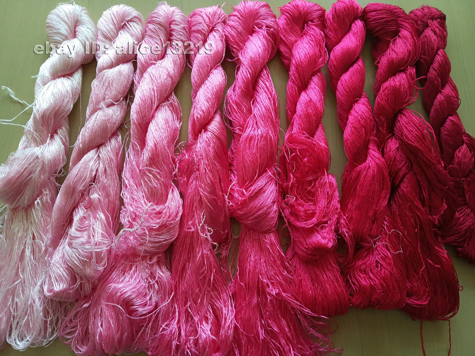 9bundles 100%real mulberry silk,hand-dyed embroidery silk floss/thread N39